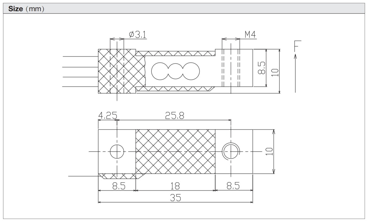 3510 Single Point Load Cell for Robotic Arms