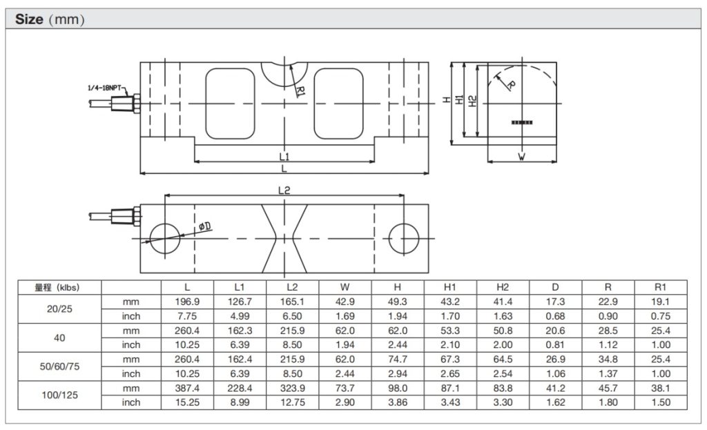 DST Double-Ended Shear Beam Load Cells for Hopper Weighing Systems