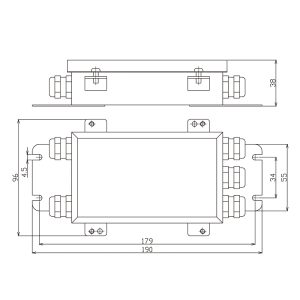 Junction Box JB-054S with Potentiometer for Load Cells