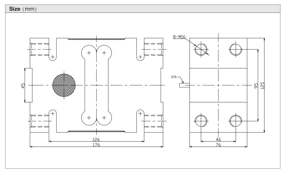 LC1776 Aluminum Alloy Single Point Load Cell for Large Platform Scales